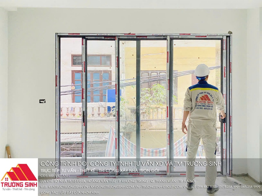 Cửa nhôm kính lùa cho ban công